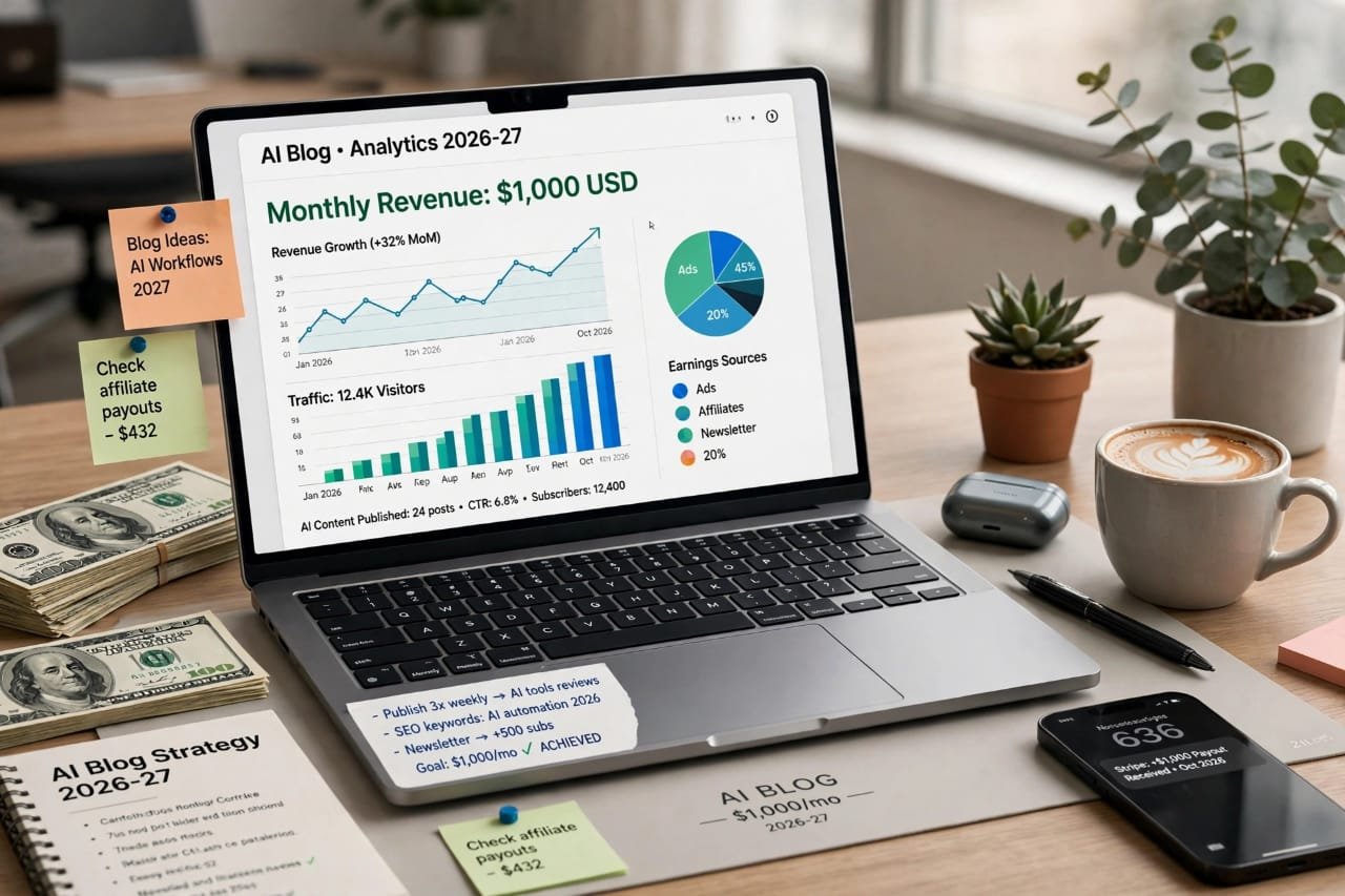 start ai blog and earn $1000